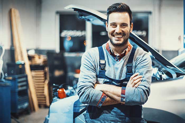 Car mechanic at work